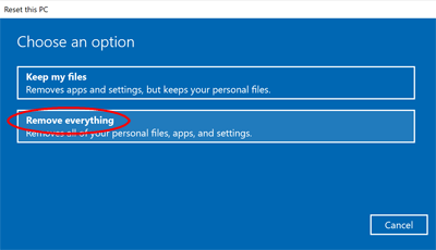 Windows 10 Remove Everything